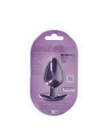 PLUG ANAL SMOOTH SILICONE LARGE 3,5 /8,9 CM METALLIC PURPLE OUCH!
