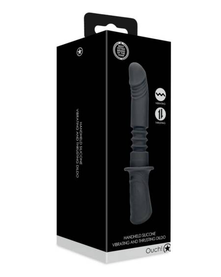 MÁQUINA DE SEXO HAND HELD VIBRATING AND THRUSTING OUCH!