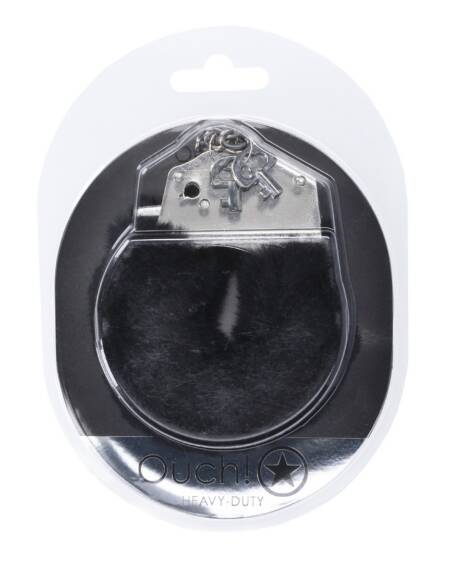 ALGEMAS COM PELÚCIA HEAVY-DUTY FLUFFY PRETAS OUCH!