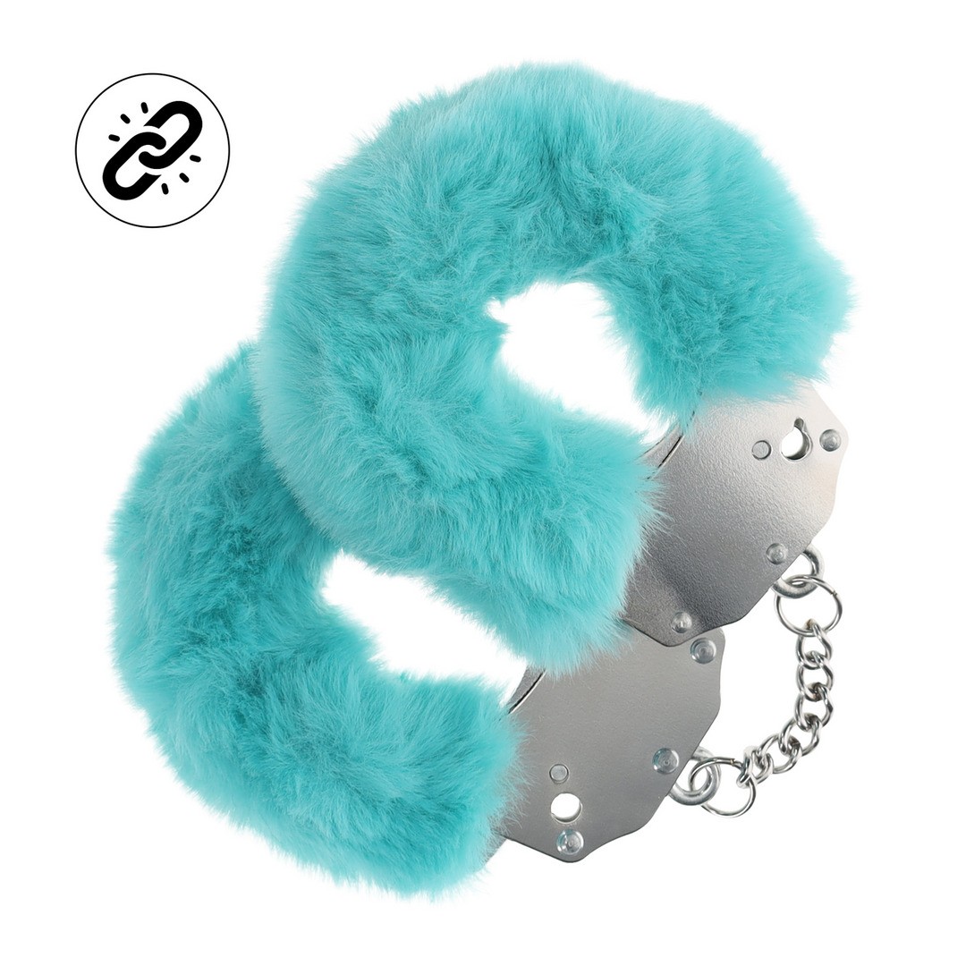 ALGEMAS COM PELÚCIA HEAVY-DUTY FLUFFY AZUL OUCH! - Image 3
