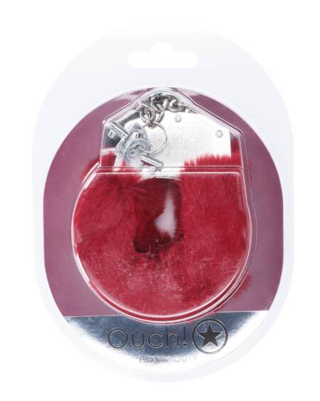 ALGEMAS COM PELÚCIA HEAVY-DUTY FLUFFY BORDÔ OUCH!