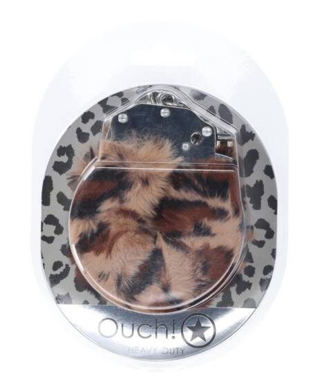 ALGEMAS COM PELÚCIA HEAVY-DUTY FLUFFY LEOPARD OUCH!
