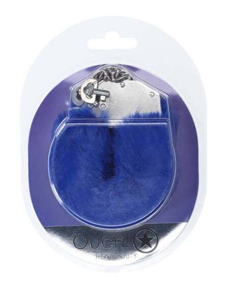 ALGEMAS COM PELÚCIA HEAVY-DUTY FLUFFY NAVY OUCH!