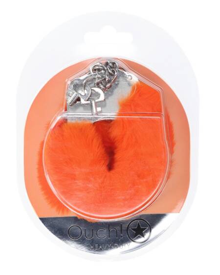 ALGEMAS COM PELÚCIA HEAVY-DUTY FLUFFY LARANJA OUCH!
