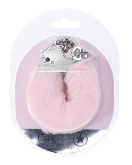 ALGEMAS COM PELÚCIA HEAVY-DUTY FLUFFY POWDER ROSA OUCH!