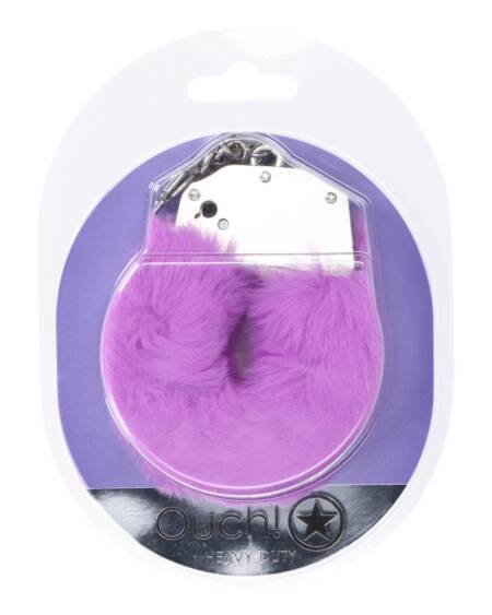 ALGEMAS COM PELÚCIA HEAVY-DUTY FLUFFY ROXO OUCH!