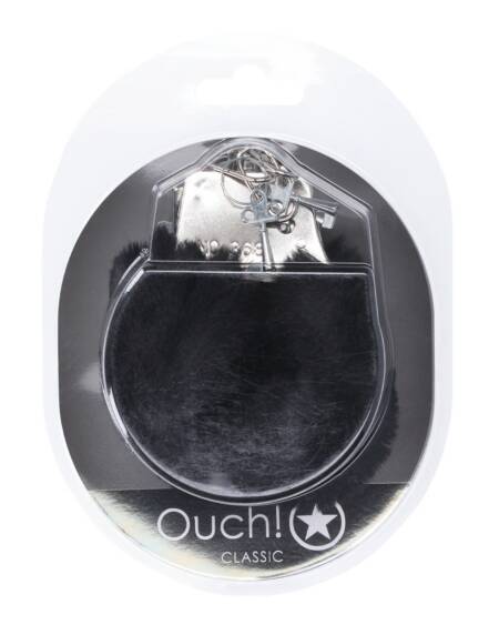 ALGEMAS COM PELUCHE CLASSIC FLUFFY PRETO OUCH!