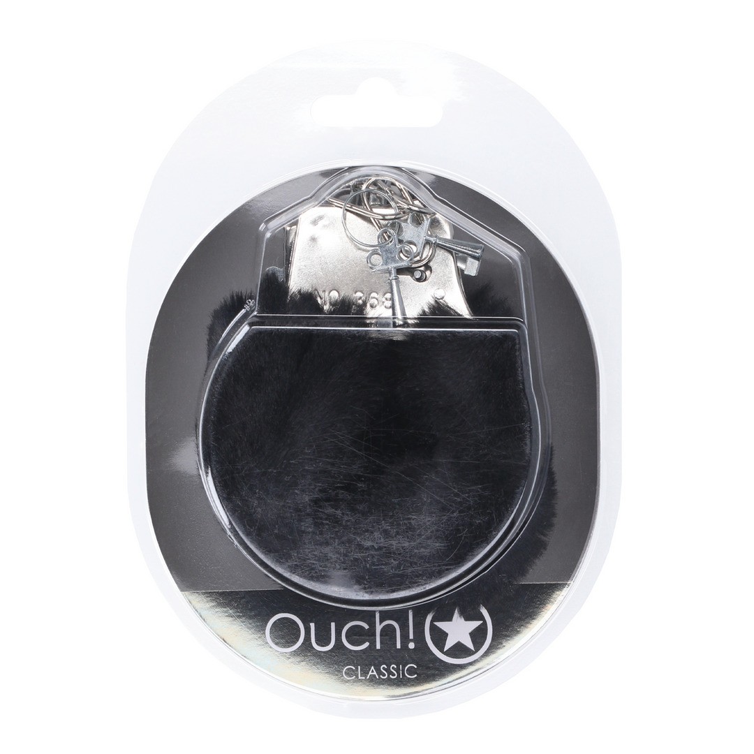 ALGEMAS COM PELUCHE CLASSIC FLUFFY PRETO OUCH!