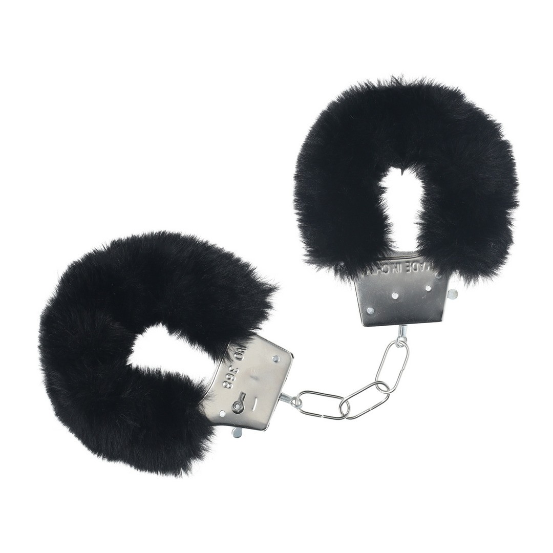 ALGEMAS COM PELUCHE CLASSIC FLUFFY PRETO OUCH! - Image 4