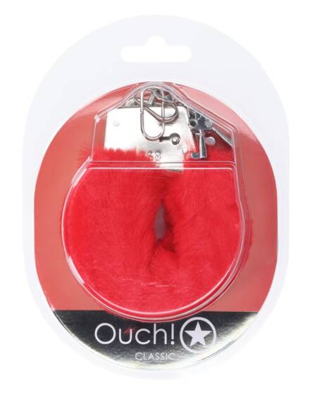 ALGEMAS COM PELUCHE CLASSIC FLUFFY VERMELHO OUCH!