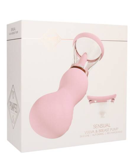 BOMBA RECARREGÁVEL PARA VULVA E SEIOS SENSUAL ROSA PUMPED