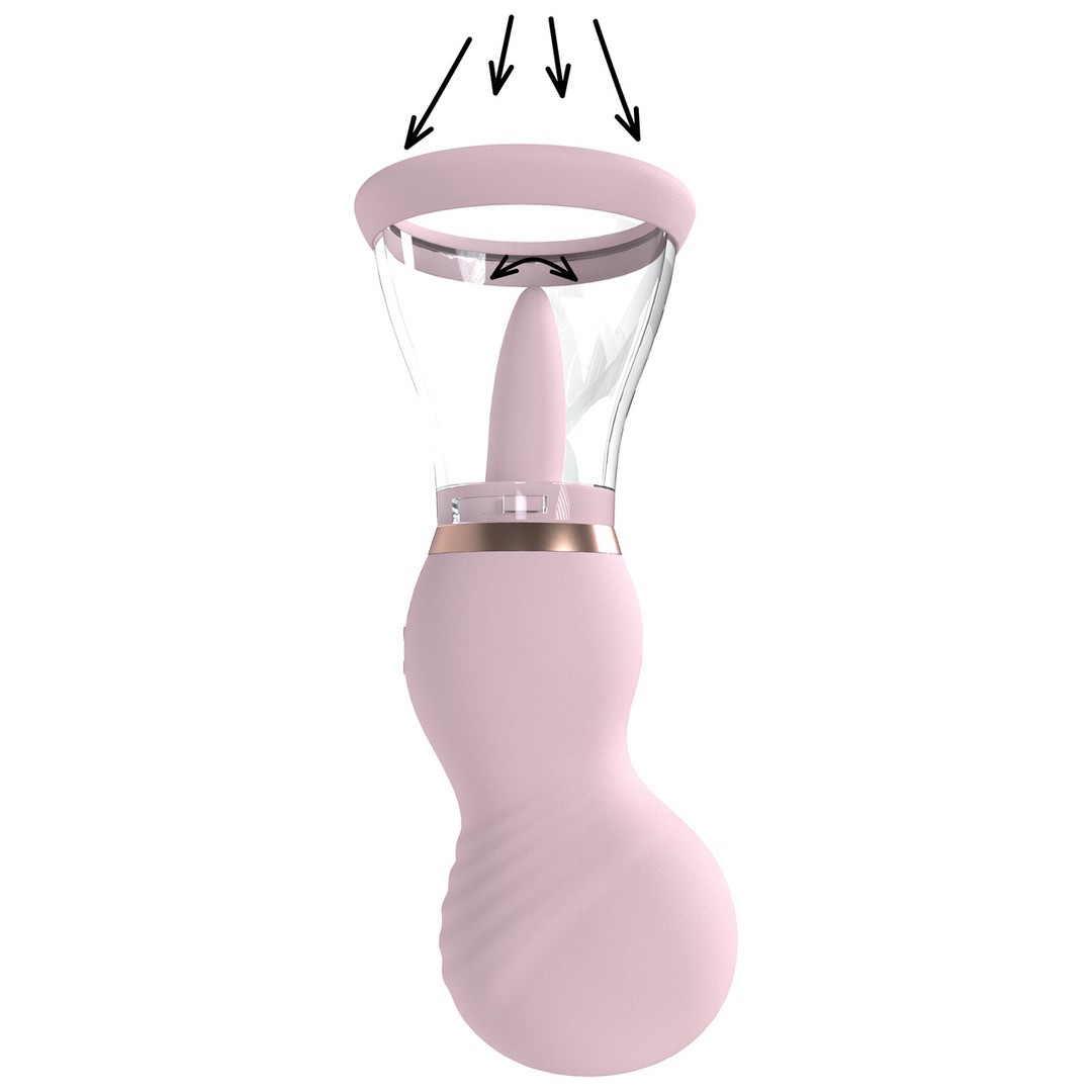 BOMBA RECARREGÁVEL PARA VULVA E SEIOS SENSUAL ROSA PUMPED - Image 6