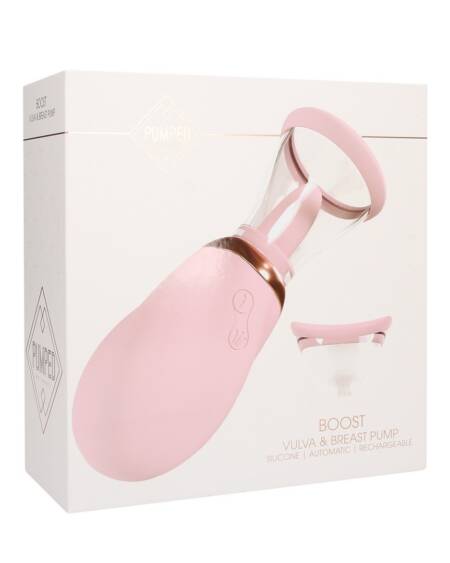 BOMBA RECARREGÁVEL PARA VULVA E SEIOS BOOST ROSA PUMPED