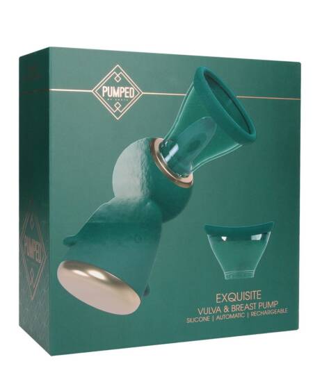 BOMBA PARA VULVA E SEIOS EXQUISITE FOREST GREEN PUMPED