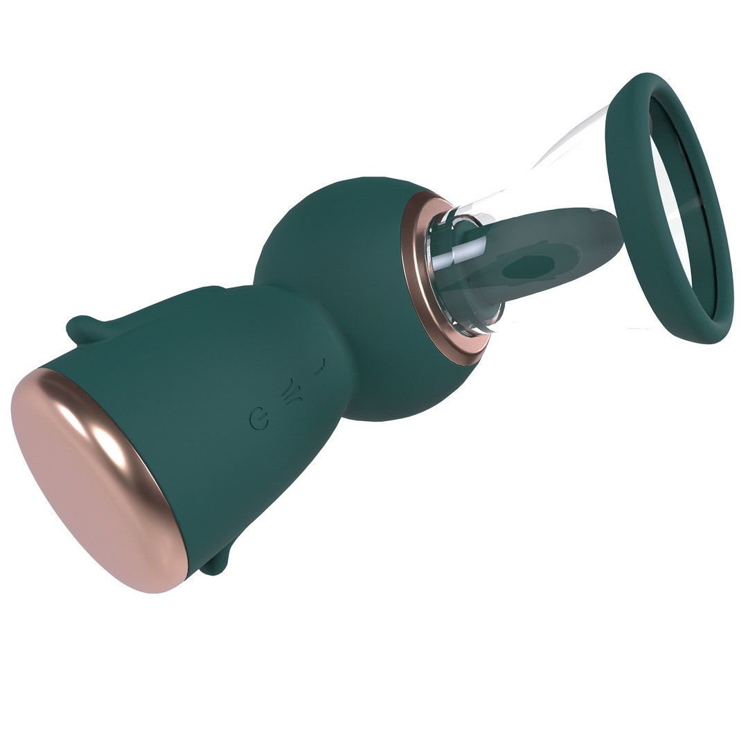 BOMBA PARA VULVA E SEIOS EXQUISITE FOREST GREEN PUMPED - Image 3