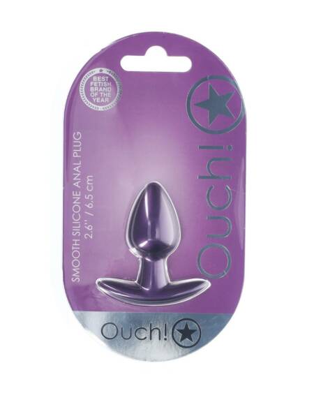 PLUG ANAL SMOOTH SILICONE SMALL 2.6 /6,5 CM METALLIC PURPLE OUCH!