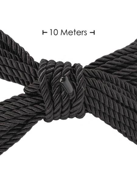 CORDA DE POLIÉSTER PARA BONDAGE 32.8 FT / 10 M PRETA OUCH!