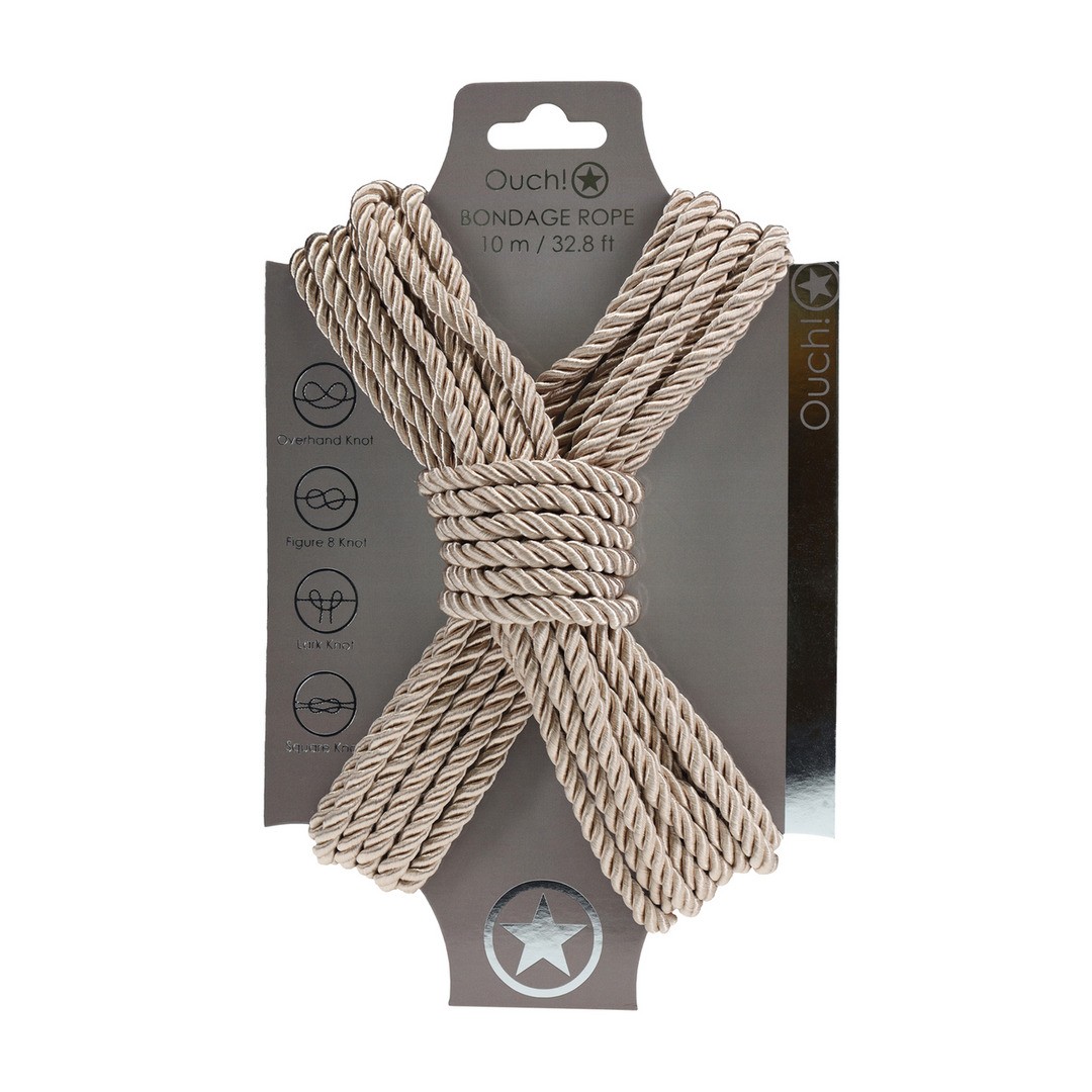 CORDA DE POLIÉSTER PARA BONDAGE 32.8 FT / 10 M DOURADA OUCH! - Image 3