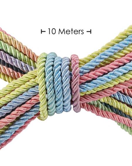 CORDA DE POLIÉSTER PARA BONDAGE 32.8 FT / 10 M PASTEL COLORIDO OUCH!