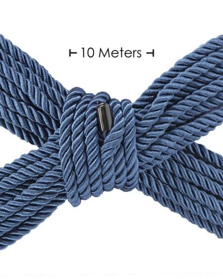 CORDA DE POLIÉSTER PARA BONDAGE 32.8 FT / 10 M AZUL MARINHO OUCH!