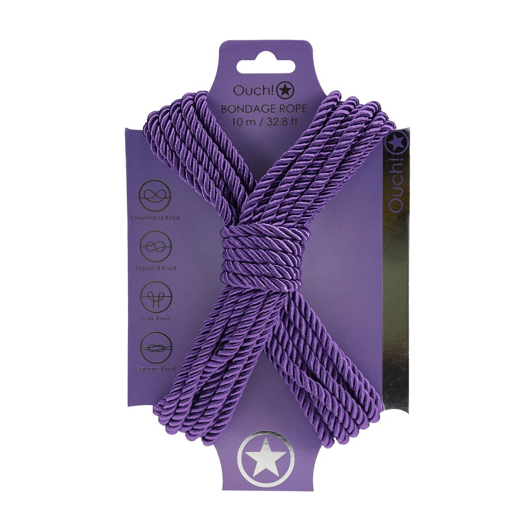 CORDA DE POLIÉSTER PARA BONDAGE 32.8 FT /10 M ROXO OUCH! - Image 3
