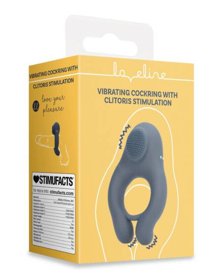 ANEL VIBRATÓRIO COM ESTIMULAÇÃO CLITORIANA AZUL ÍNDIGO LOVELINE