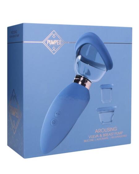 BOMBA PARA VULVA E SEIOS AROUSING BLUE PUMPED