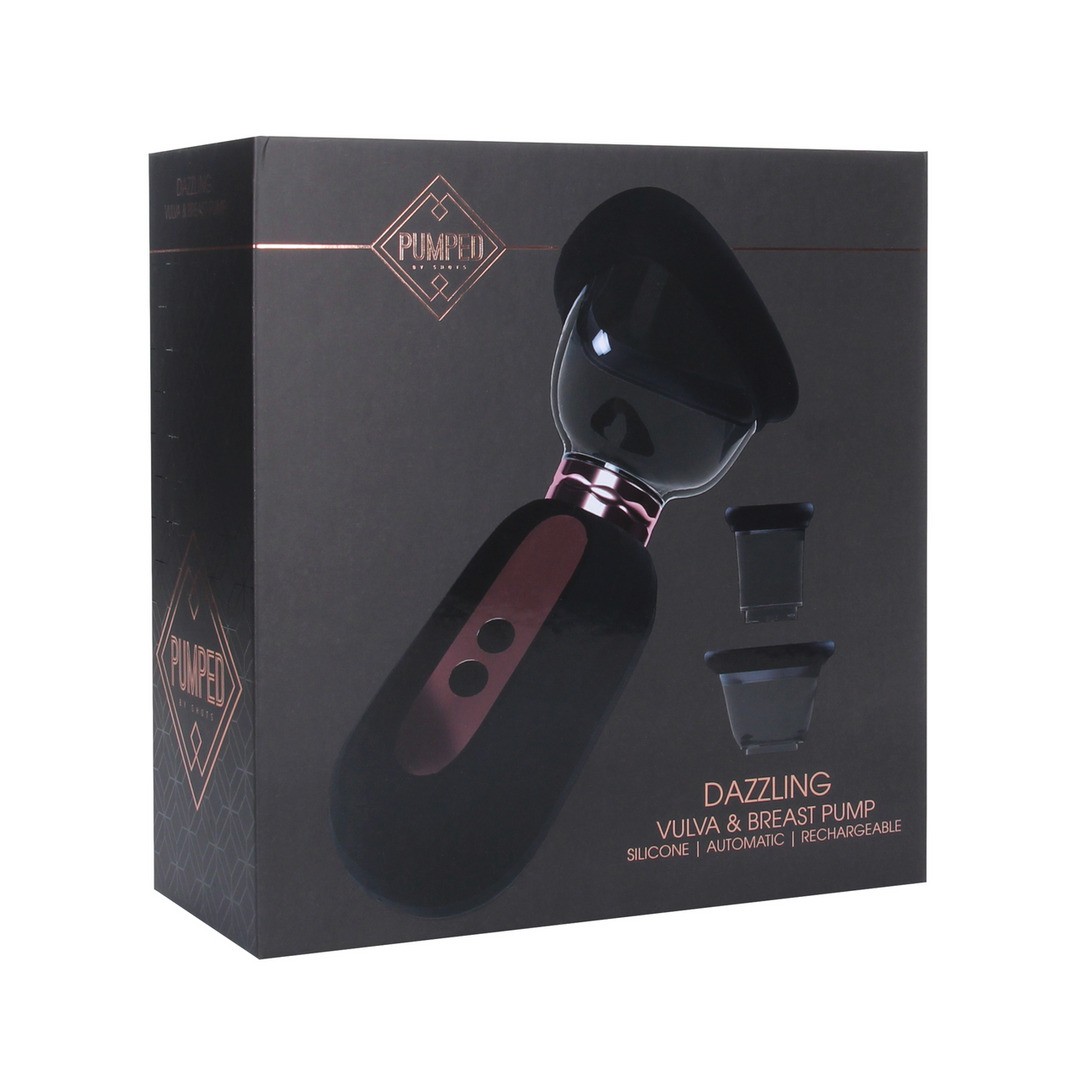 BOMBA PARA VULVA E SEIOS DAZZLING PRETA PUMPED