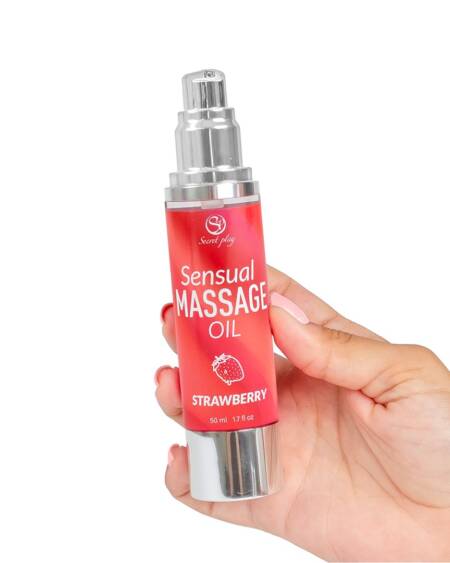 ÓLEO DE MASSAGEM AROMA MORANGO 50 ML SECRET PLAY