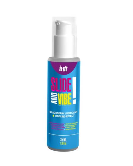 LUBRIFICANTE À BASE DE ÁGUA COM VIBRAÇÃO SLIDE AND VIBE 35ML INTT