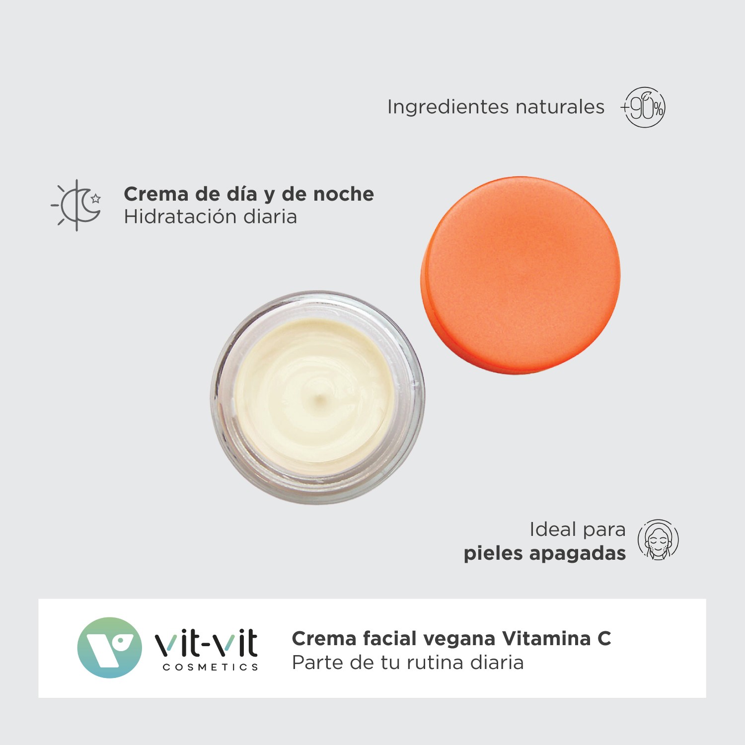 CREME DIÁRIO ILUMINADOR VITAMIN C 50ML VIT VIT COSMETICS - Image 3
