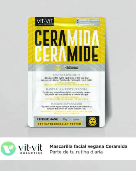 MÁSCARA DE TECIDO FACIAL CERAMIDE RESTORATIVE VIT VIT COSMETICS 20GR