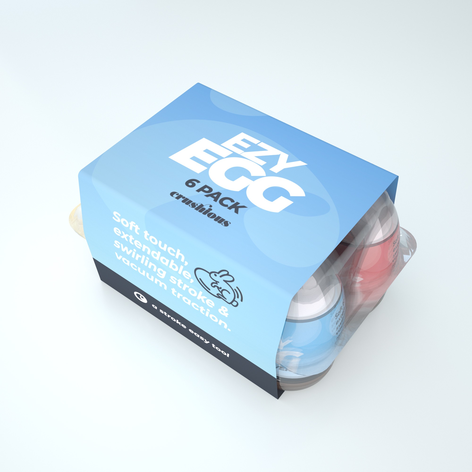 CAIXA COM 6 OVOS MASTURBADORES EZY EGG CRUSHIOUS - Image 5
