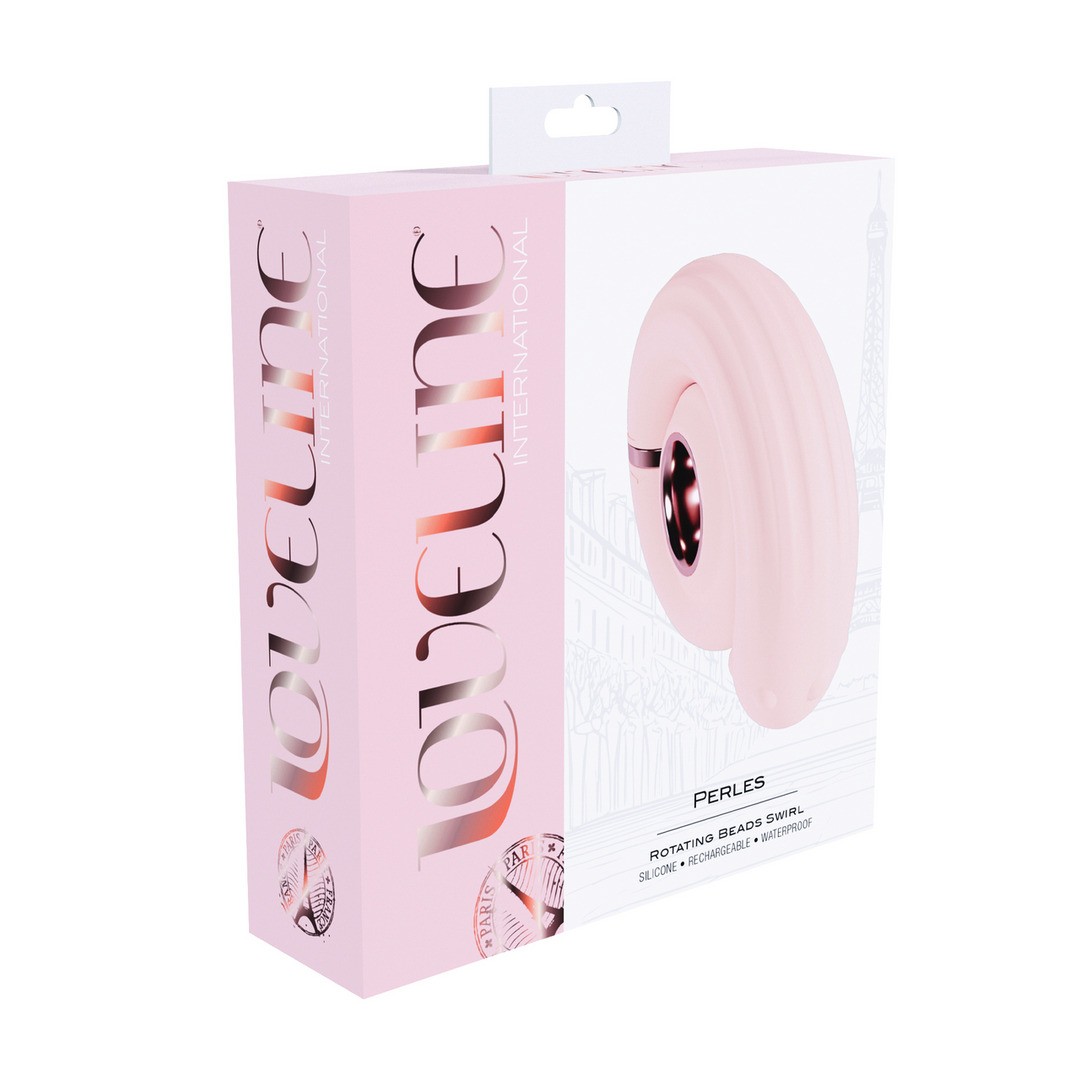 VIBRADOR COM PÉROLAS ROTATIVAS PERLES SWIRL ROSA LOVELINE - Image 6