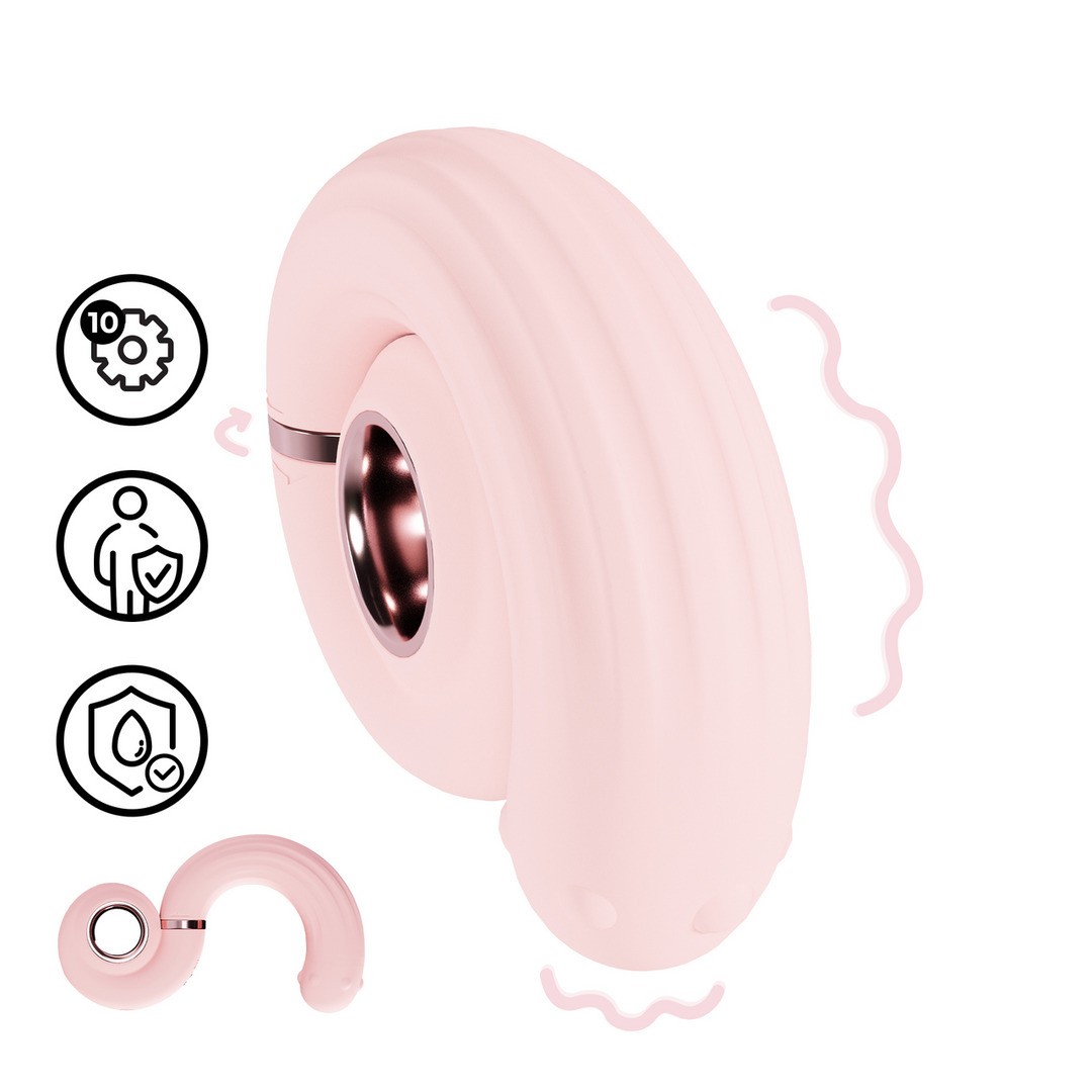 VIBRADOR COM PÉROLAS ROTATIVAS PERLES SWIRL ROSA LOVELINE - Image 5