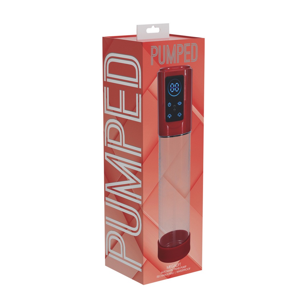 BOMBA PARA O PÉNIS AUTOMÁTICA MEGALIFT METALLIC RED PUMPED - Image 3