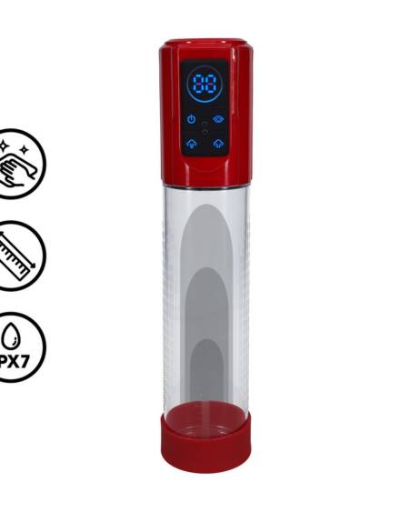 BOMBA PARA O PÉNIS AUTOMÁTICA MEGALIFT METALLIC RED PUMPED