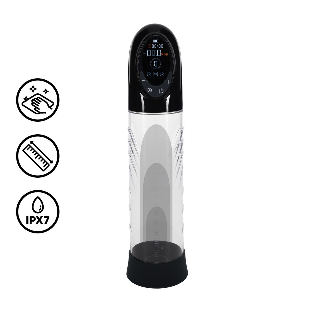 BOMBA AUTOMÁTICA PARA O PÉNIS CYBERPULSE PRETA PUMPED