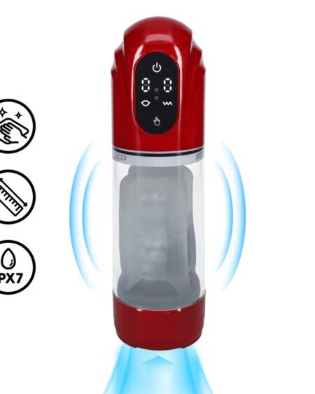 BOMBA MASTURBADORA AUTOMÁTICA TECHNOTHRUST METALLIC RED PUMPED