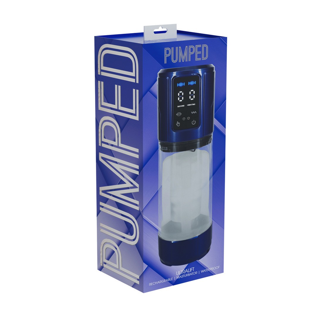 BOMBA MASTURBADORA PARA O PÉNIS ULTRALIF METALLIC BLUE PUMPED - Image 3