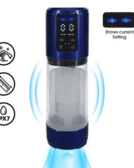 BOMBA MASTURBADORA PARA O PÉNIS ULTRALIF METALLIC BLUE PUMPED