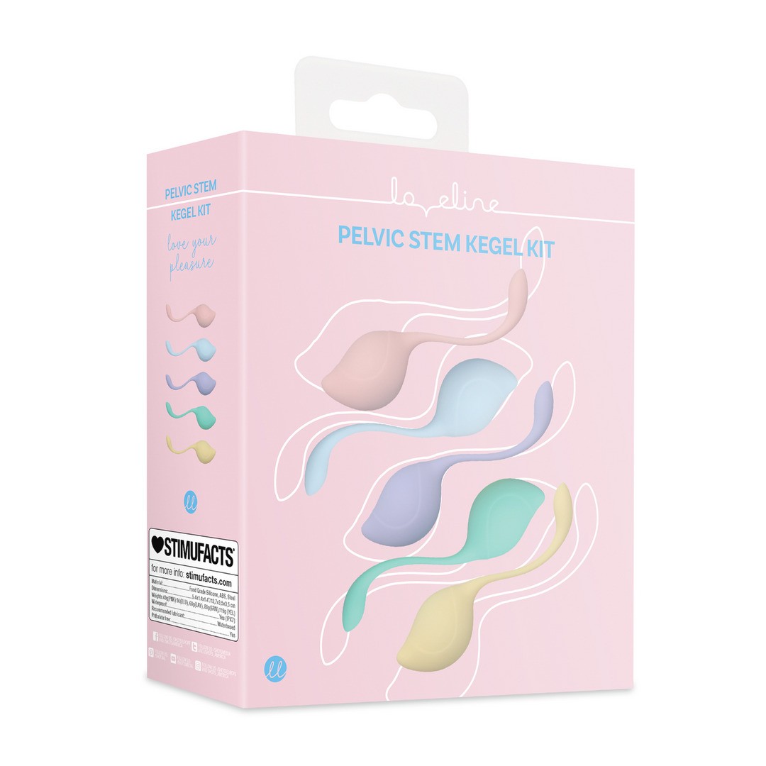 CONJUNTO DE 5 BOLAS VAGINAIS PELVIC STEM KEGEL KIT MULTICOLOR LOVELINE - Image 6