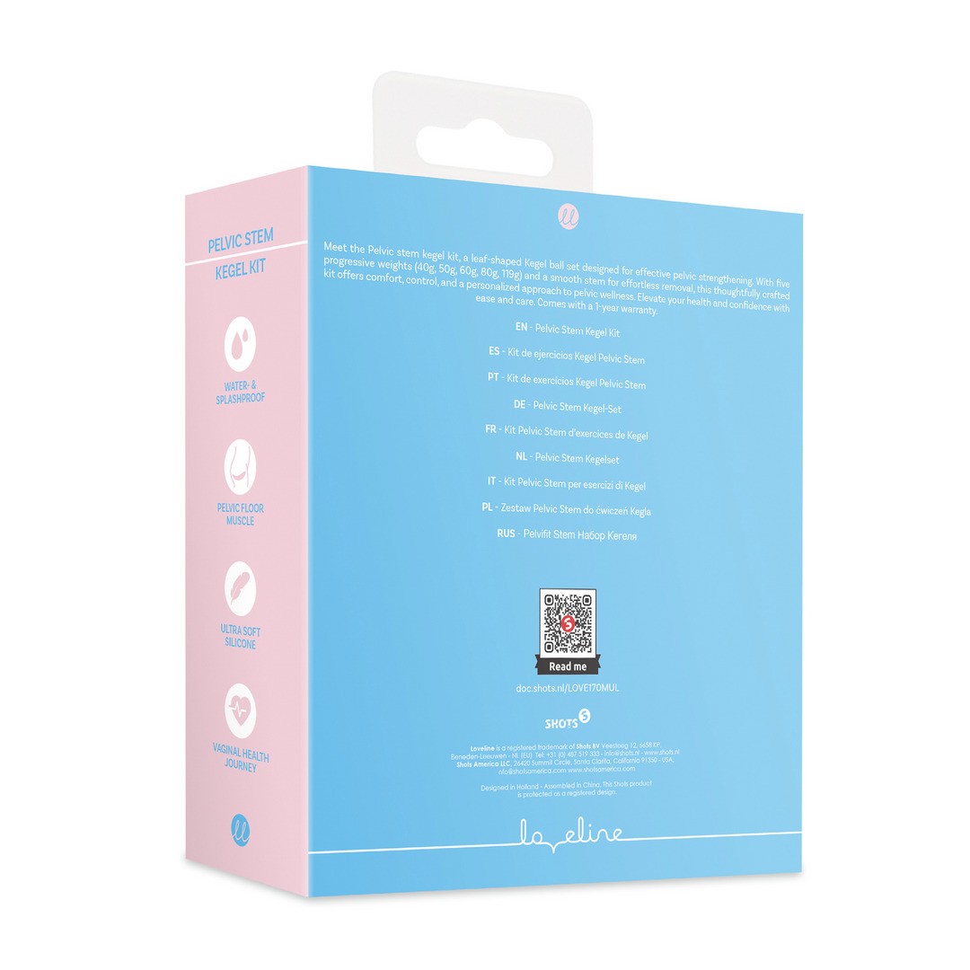 CONJUNTO DE 5 BOLAS VAGINAIS PELVIC STEM KEGEL KIT MULTICOLOR LOVELINE