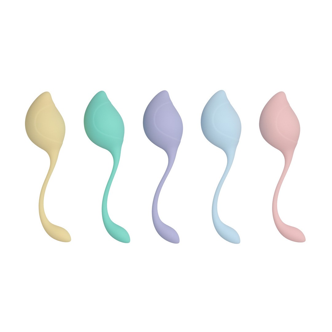 CONJUNTO DE 5 BOLAS VAGINAIS PELVIC STEM KEGEL KIT MULTICOLOR LOVELINE - Image 3