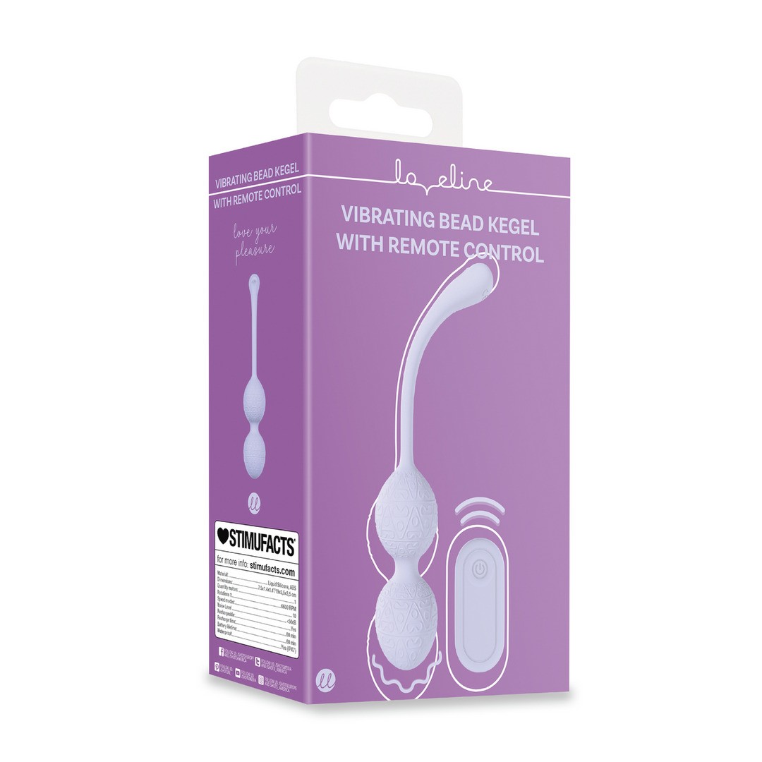 BOLAS VAGINAIS BEAD KEGEL COM VIBRAÇÃO E COMANDO LAVENDER LOVELINE
