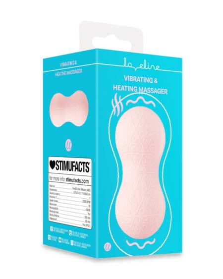 MASSAJADOR COM VIBRAÇÃO E FUNÇÃO DE AQUECIMENTO ROSA LOVELINE