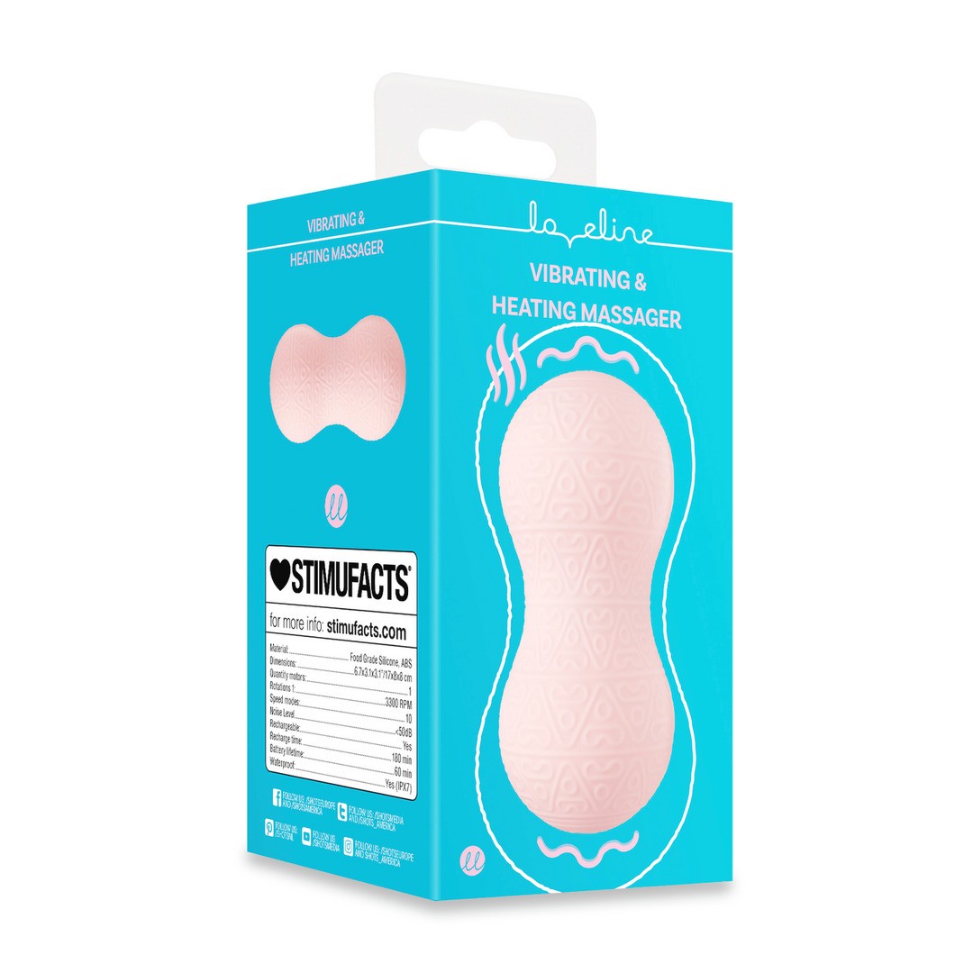 MASSAJADOR COM VIBRAÇÃO E FUNÇÃO DE AQUECIMENTO ROSA LOVELINE