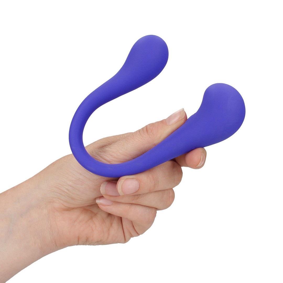VIBRADOR FLEXÍVEL COM COMANDO DUAL-ENDED BENDABLE ROXO LOVELINE - Image 5