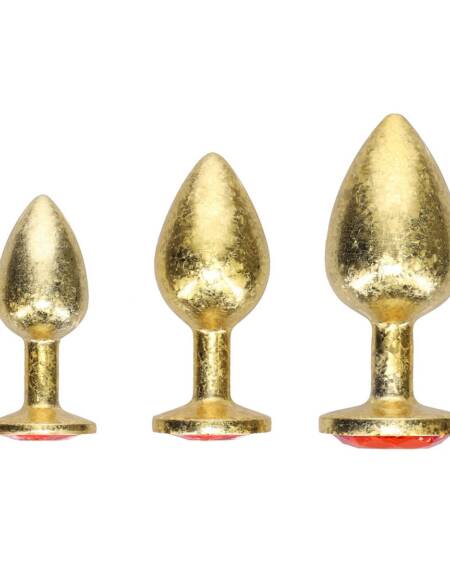 CONJUNTO DE 3 PLUGS ANAIS EM METAL MILAN COLLECTION GOLD OUCH!