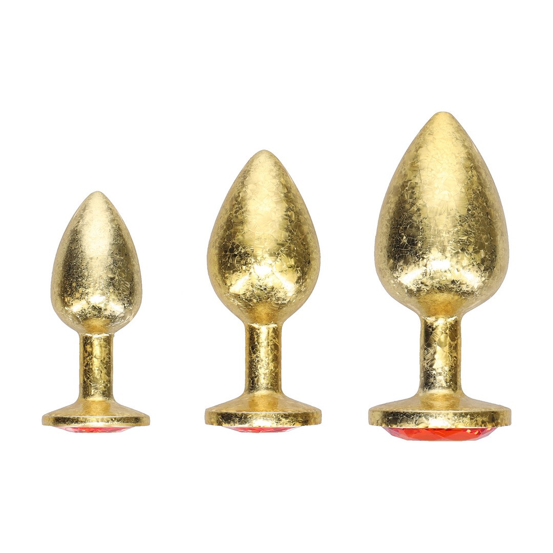 CONJUNTO DE 3 PLUGS ANAIS EM METAL MILAN COLLECTION GOLD OUCH!
